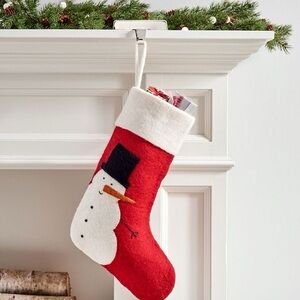 Like New West Elm x Pottery Barn Kids PBK Felt Snowman Stocking - “Oliver”